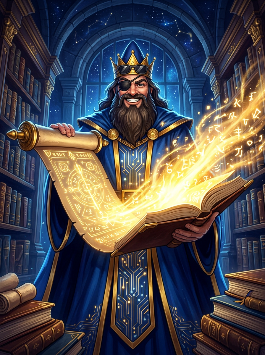 Sir Ledgend presenting the abstract of the LEDGEND whitepaper