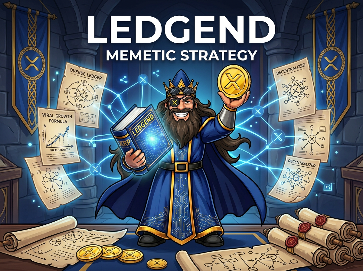 Sir Ledgend in a bold memetic strategy portrait