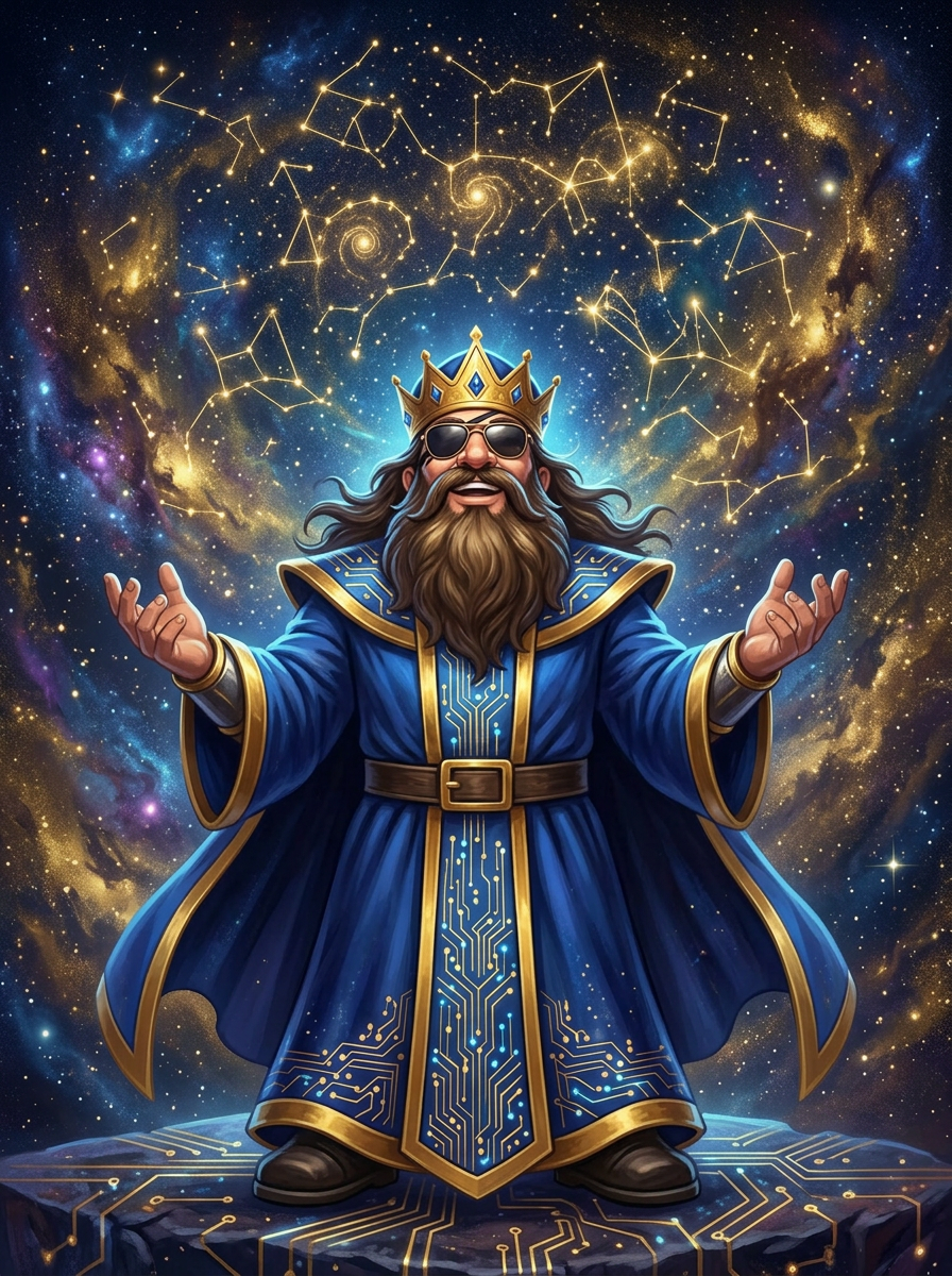 Sir Ledgend explaining the vision and mythos of the realm